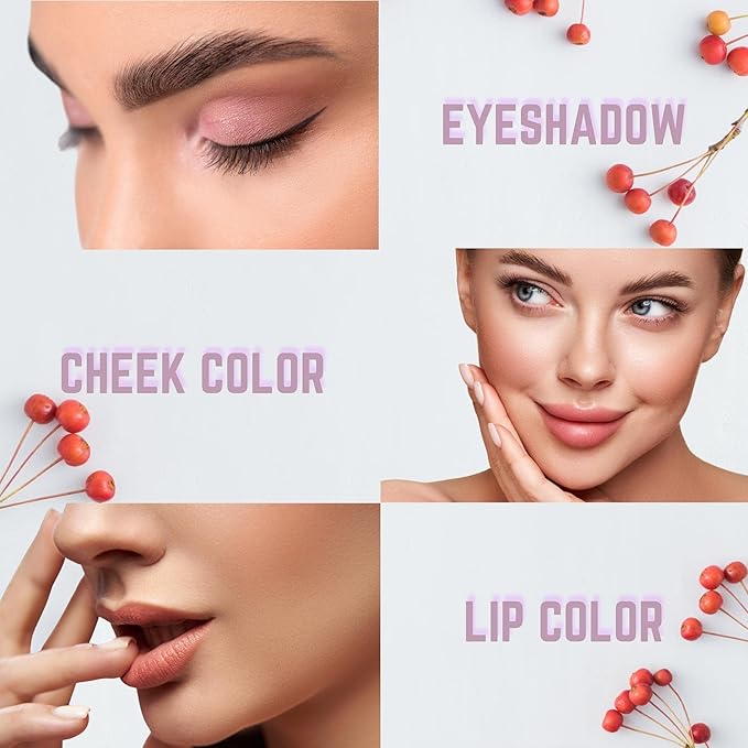 Mommy Makeup Any Wear Creme Eyeshadow - Waterproof, Crease-Proof, Long Lasting, High Pigment, Oil-free - Cream to Powder for Eyes, Cheeks & Lips (Cameo)