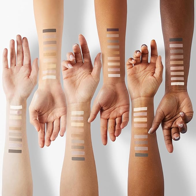 Neutral Eyeshadow Palette, Nude Eyeshadow Palette, Matte Eye Shadow Makeup Palette, Long-Lasting Wear, Vegan, Cruelty-Free - 0.3 oz (shimmer champagne)