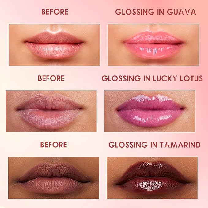 Lips Staining Lip Oil, Lips Staining Long-Lasting Waterproof Moisturizing Lip Oil, Dynamic Finish that Goes on Glossy and Leaves a Stain, Non-Sticky Lip Glow Makeup (Guava)