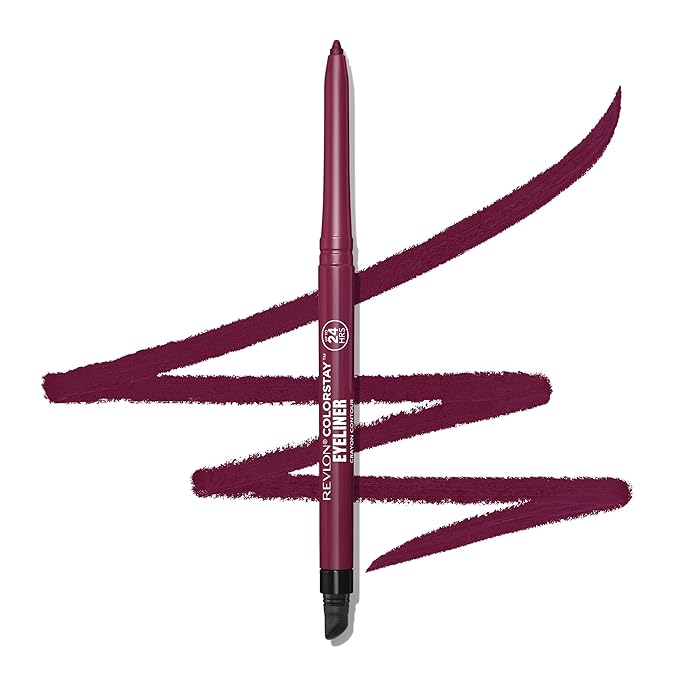 REVLON ColorStay Pencil Waterproof Eyeliner, Smudge-Proof, Eye Makeup with Built-In Sharpener, Stocking Stuffer for Women, 211 Cherry, 0.01 oz