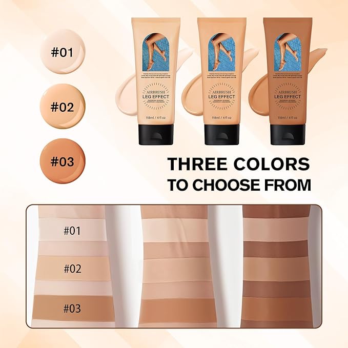 Leg Makeup Waterproof No Transfer,Flawless Legs Body Scar Tattoo Cover Up Makeup Waterproof Long Last Concealer for All Skin Tones. (01# Fairest)