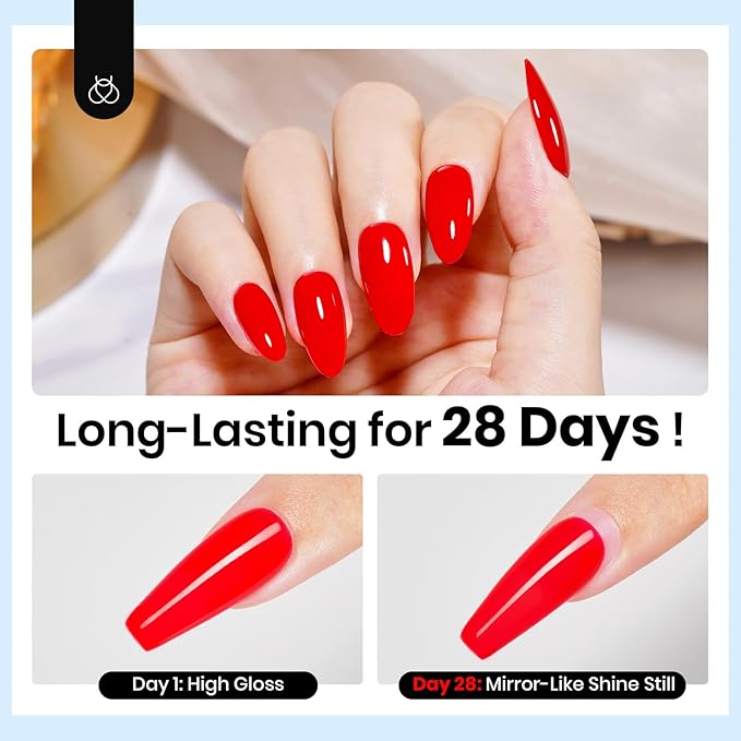beetles Gel Polish 2Pcs 15ml No Wipe Top Coat High Gloss Shiny Long-Lasting Clear Gel Top Coat, Soak Off Nail Lamp Nail Gel, Home DIY Professional Manicure and Nail Salon