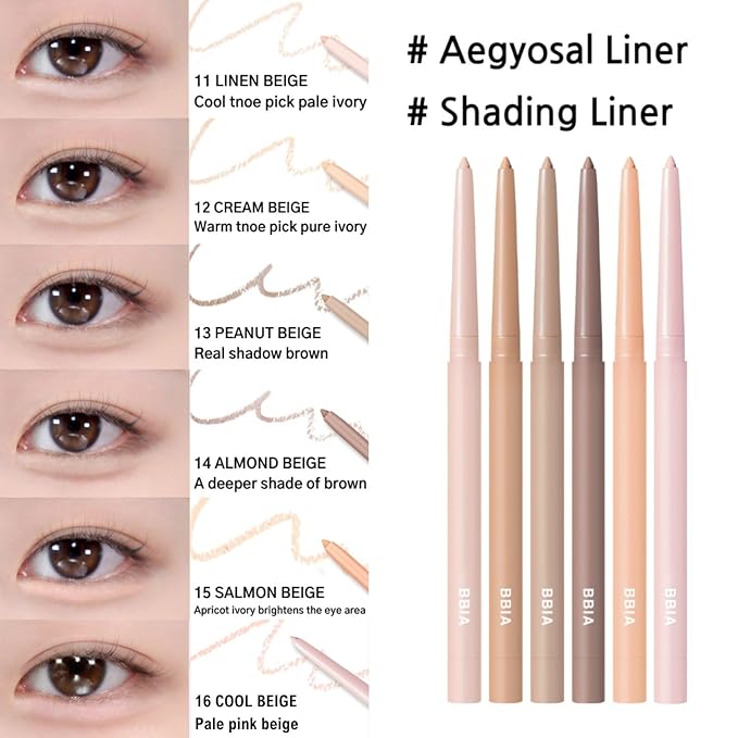 BBIA Last Auto Gel Eyeliner 17 Color – Multi-Use Longwear & Waterproof Mechanical Eye Liner Easy Drawing with Smooth Texture Smudge-Resistant Shadow & Glitter Vegan Korea Eye Makeup (04 MELLOW BROWN)