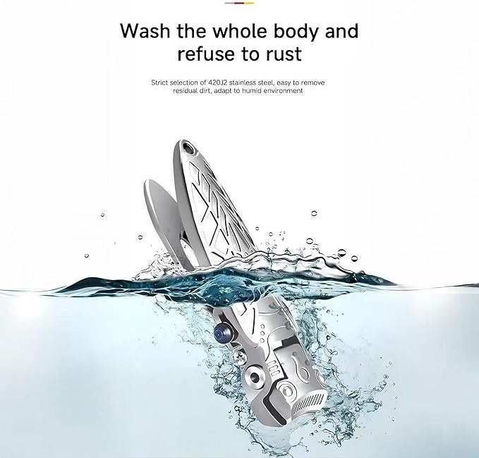 Duo la me Stainless Steel Nail Clippers Set 3 in 1 Toenail and Fingernail Clippers with Nail File, Manicure and Pedicure personnal Care Tool Thick toenail Cutter for Men, Women, Seniors, Gift