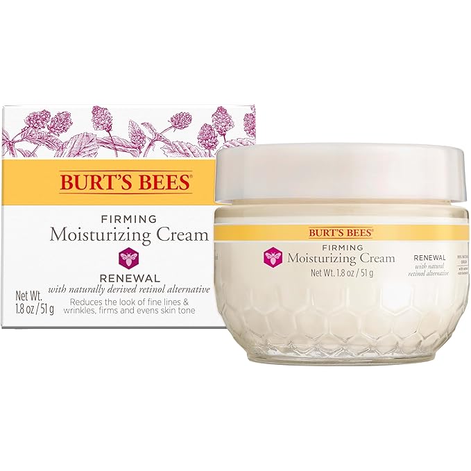 Burt's Bees Renewal Firming Face Cream, Anti-Aging Retinol Alternative, Moisturizing Natural Origin Skin Care, 1.8 Ounce