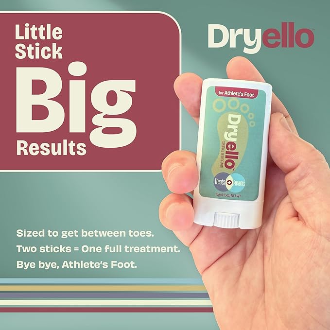 Athlete’s Foot Treatment Stick – Antifungal Stick for Athlete’s Foot, Tolnaftate 1%, Easy Glide-On No Mess Application – 2 Sticks Complete Treatment