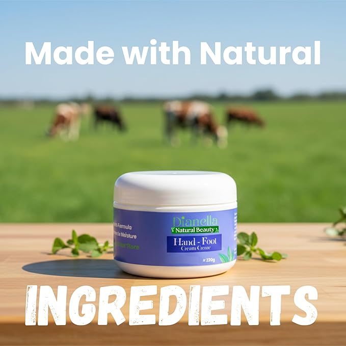 Natural Foot, Nail & Hand Cream - Skin Care & Nourishing Formula – Rich Hydration with Tea Tree - Daily Repair Cream for Men & Women, Softens, Protects & Restores Skin – 8oz