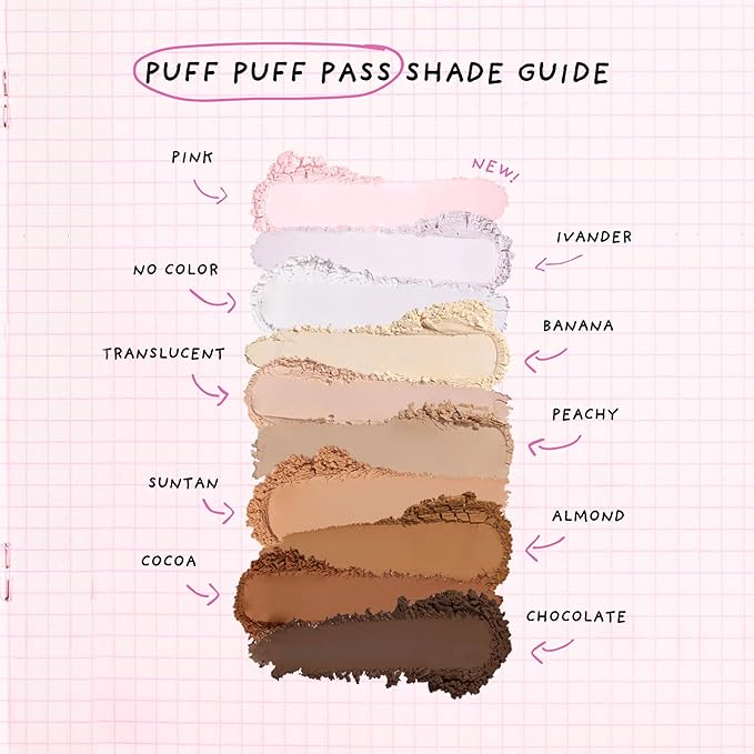 Kimchi Chic Beauty Puff Puff Pass Set and Bake Setting Powder for Makeup, Extra Fluffy Loose Face Powder Poof, Soft Natural Face Makeup for Uneven Skin Tone, 05 Suntan