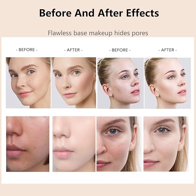 Foundation Cushion,Mushroom Head Air Cushion CC Cream Makeup,Brighten Long-Lasting For All Skin Types (IVORY)