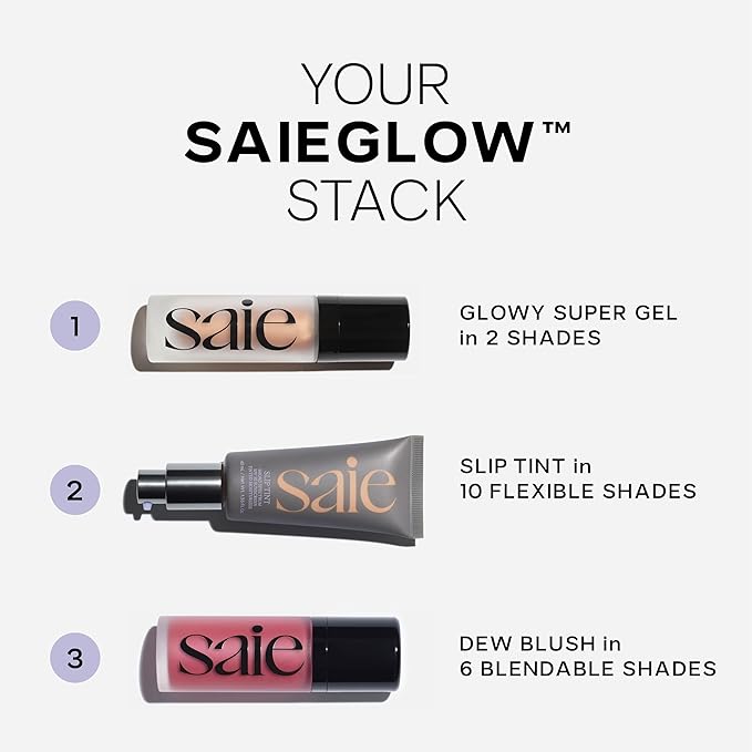 Saie Slip Tint Tinted Moisturizer with SPF 35 - Light Coverage, Glowy Skin Tint & Mineral Sunscreen for Face with Hydrating Hyaluronic Acid - Summer Makeup Essential - Shade Six (1.35 oz)