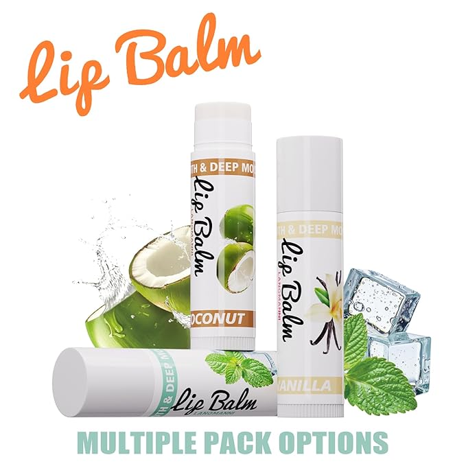 Jolilab Lip Care, Flavored Moisturizing Lip Balm Variety Pack, 12 Flavors: Honey, Pineapple, Mint, Orange, Coconut & More, Long-Lasting Hydration, 0.17 Oz/Stick, 12-Pack