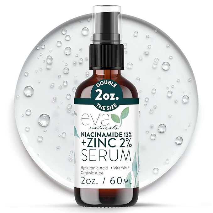 Niacinamide 12% Serum for Face w/Zinc & Hyaluronic Acid – Vitamin B3 & E Pore Minimizer for Dark Spot Corrector, Even Skin Tone, Oil Control, Brightening & Hydrating for Women, 2 Fl Oz