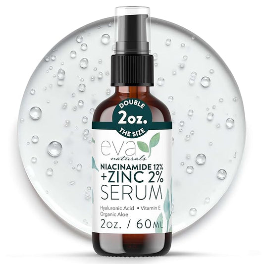 Niacinamide 12% Serum for Face w/Zinc & Hyaluronic Acid – Vitamin B3 & E Pore Minimizer for Dark Spot Corrector, Even Skin Tone, Oil Control, Brightening & Hydrating for Women, 2 Fl Oz
