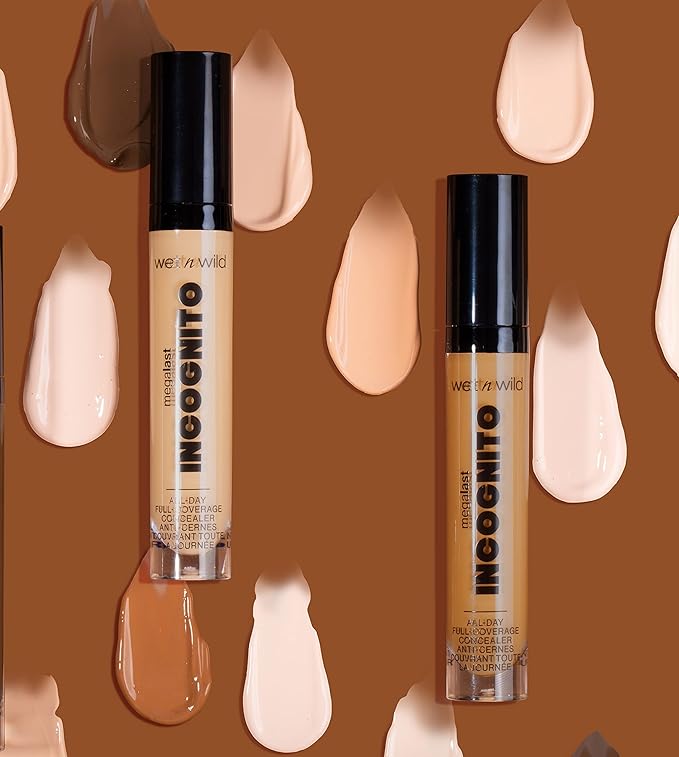 Matte Concealer By Wet n Wild Mega Last Incognito All-Day Full Coverage Liquid Matte Concealer, Light Medium, 0.18 Ounce