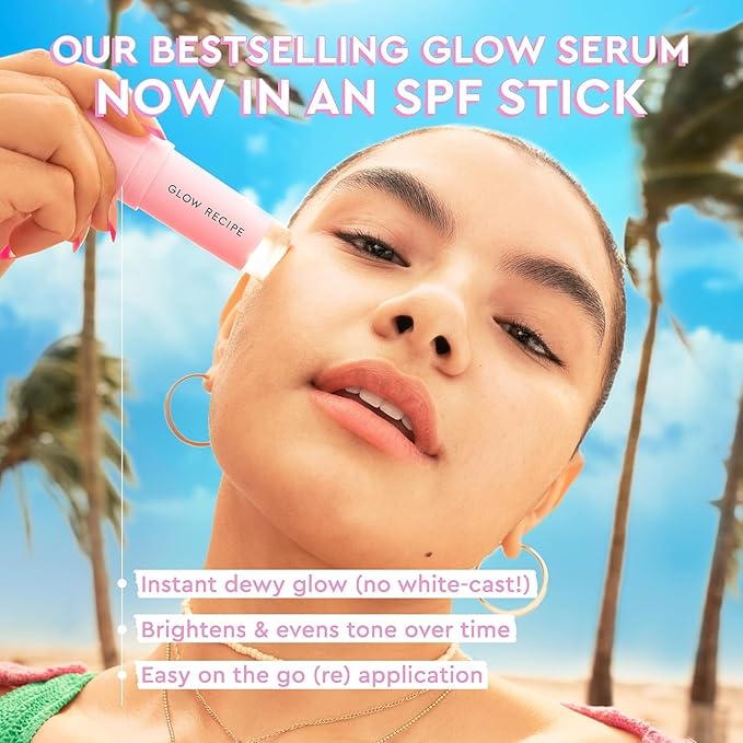 Glow Recipe Glow & Go Summer Makeup Prep Essentials Kit - Skincare Set with Full Size Korean Sunscreen with SPF 45 & Travel Size Niacinamide Dew Drops Face Serum (2 Count)