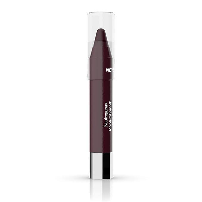 Neutrogena Moisturesmooth Color Lip Stick, 180 Deep Plum, .011 Oz. (Pack of 1)
