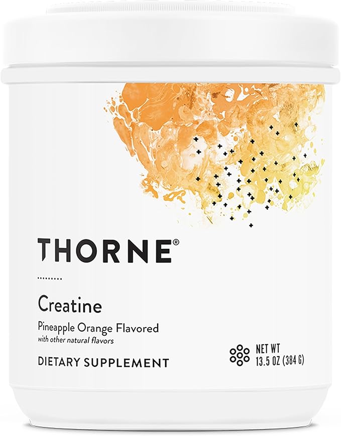 THORNE Creatine - Micronized Creatine Monohydrate Powder - Support for Muscles & Cognitive Function* - for Women & Men - Pineapple Orange - NSF Certified for Sport - 5 g per Serving - 60 Servings