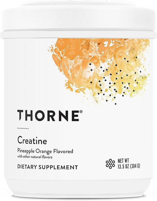 THORNE Creatine - Micronized Creatine Monohydrate Powder - Support for Muscles & Cognitive Function* - for Women & Men - Pineapple Orange - NSF Certified for Sport - 5 g per Serving - 60 Servings