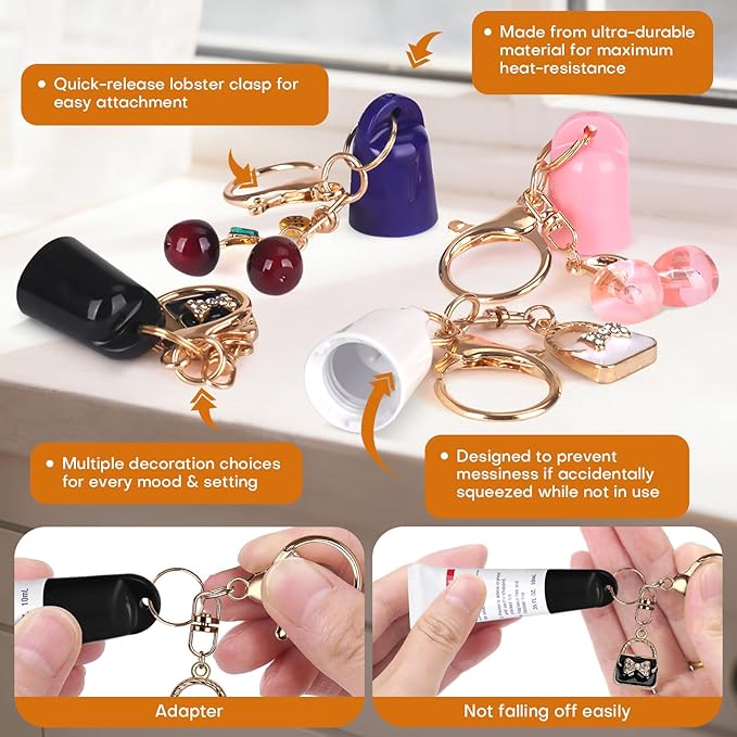 2 Pcs Keychain Holder for Aquaphor Lip Repair- Polypropylene Cap Accessory - Fit Lip Balm Keychain