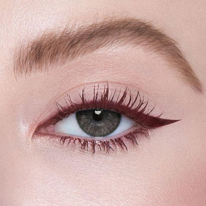 UCANBE Burgundy Mascara and Liquid Eyeliner Set, Waterproof Berry Red Colored Eye Makeup Duo - Enhance Your Gaze with Natural Lasting Lift & Curl for Lashes and Pigmented Smudge-Proof Eye Liner