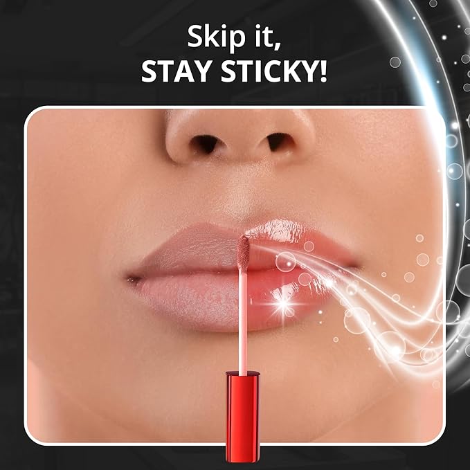 Red Lip Gloss for Women – Long Lasting, Non-Sticky Gloss with Vitamin E – High Shine Finish, Clean Formula – Red Lipgloss, 1 Pack