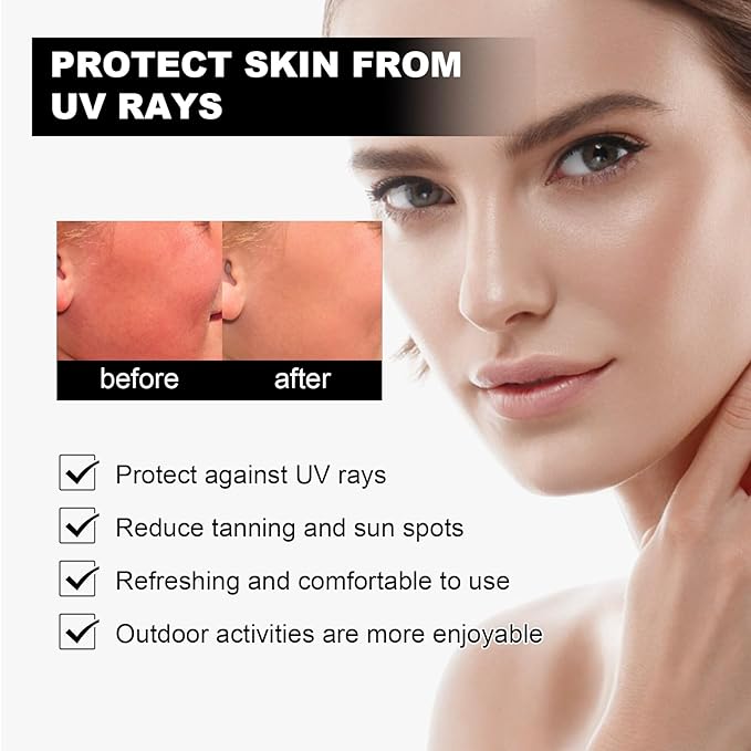 SPF 50 Face & Body Sunscreen Spray, 100ml - Lightweight Non-Greasy, Invisible Finish - Broad Spectrum UVA/UVB Protection - For All Skin Types, Including Sensitive - Hydrating & Brightening