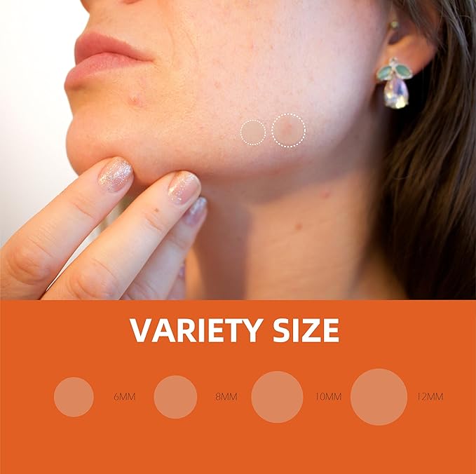 (3¢ Each) Pimple Patches 324 Pack - Hydrocolloid Acne Patches with Salicylic Acid & Tea Tree Oil - 4 Sizes S/M/L/XL - Face Acne Treatment - Easy Peel Perforated Sheets