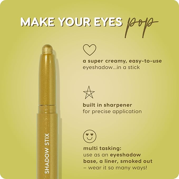 ColourPop Shadow Stix - Cream Eyeshadow Stick with Long-Lasting Color - Multi-Use Cream Makeup with a Built-In Sharpener & Precise Tip for Easy Application - Flex (0.05 oz)