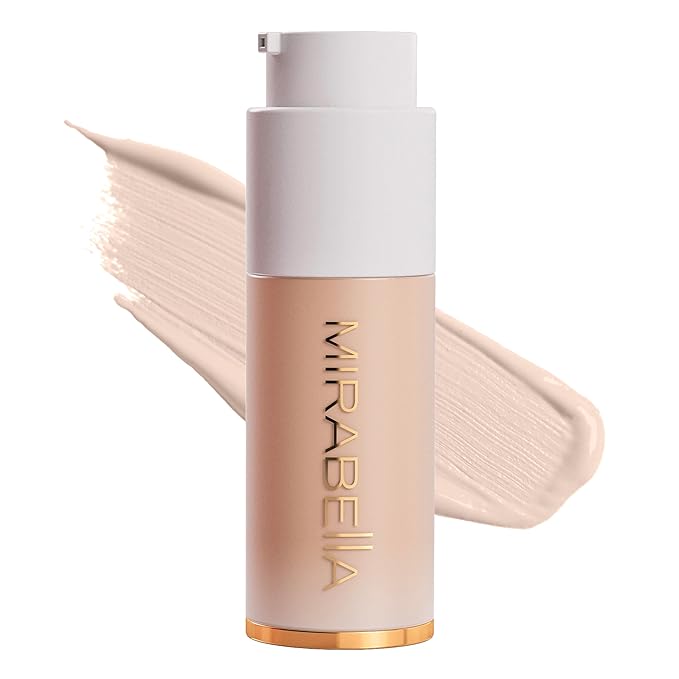 MIRABELLA - Invincible for All HD Liquid Foundation, Moisturizing Face Products for All Skin Types, Full-Coverage Lightweight Foundation Makeup, Moisturizing & Hydrating Beauty Care, Porcelain P20