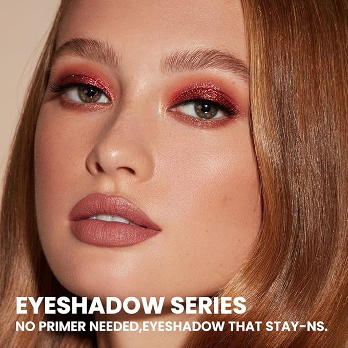 Rose Liquid Metallic Glittler Shimmer Eyeshadow, Longwear Eye Makeup For Older Women, Buildable Highly Pigmented & Blendable Eye Shadow Cream in Shimmer Finishes, Vegan & Cruelty-Free (Rose)