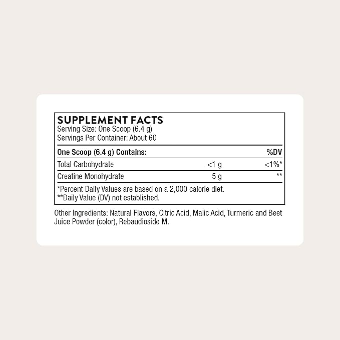 THORNE Creatine - Micronized Creatine Monohydrate Powder - Support for Muscles & Cognitive Function* - for Women & Men - Pineapple Orange - NSF Certified for Sport - 5 g per Serving - 60 Servings