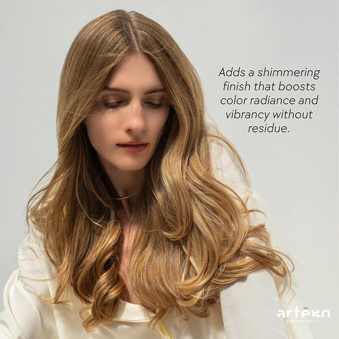 Artègo TOUCH Thermo Shimmer Spray (5.1 oz) – Biphasic Heat Protection & Shine Spray for Smooth, Glossy, Frizz-Free Hair