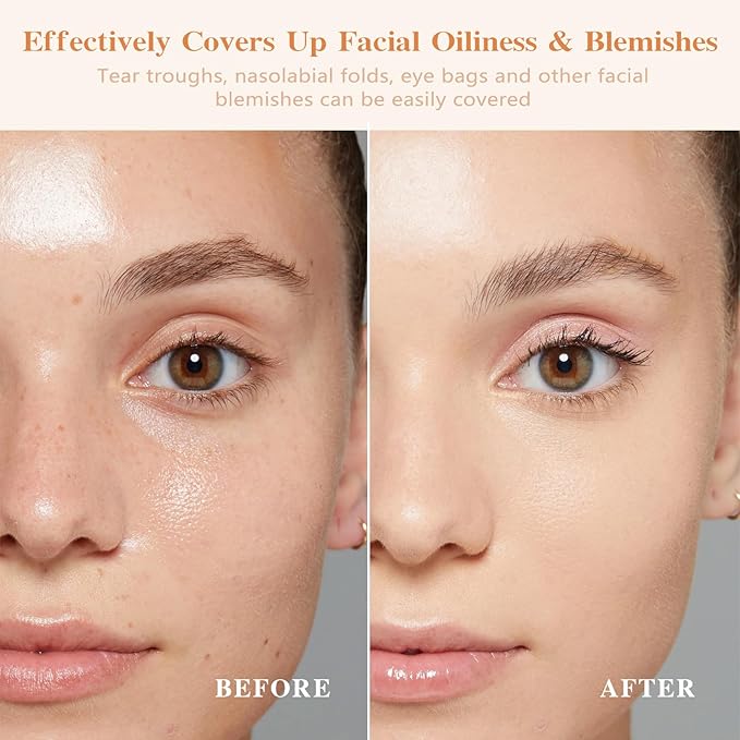 Luvie Glow Foundation Cushion, Mushroom Head Air Cushion CC Cream Foundation, Full Coverage Foundations for Mature Skin, BB Cream for All Skin Types (Warm, 0.64OZ)