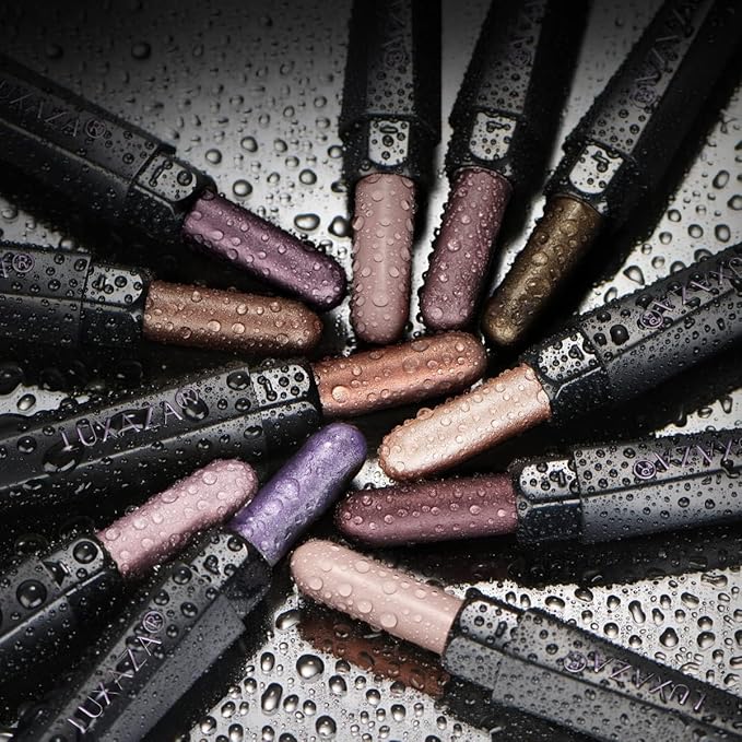 Plum Eyeshadow Stick Makeup Set 10PCS, Neutral Shimmer And Matte Cream Eye Shadow Palette, Metallic Bronze Smoky Eyeliner Brightener Crayon Pencil Kit, Ideal Gift for Women -Lilac Brown