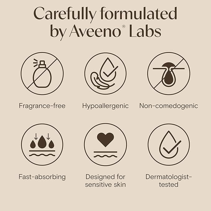 Aveeno Sensitive Skin Moisturizer Bundle, Calm + Restore Oat Gel Facial Moisturizer, 1.7 oz, & Trial Size Daily Moisturizing Cream + Prebiotic Oat, 0.5 oz, Fragrance-Free, Two Items