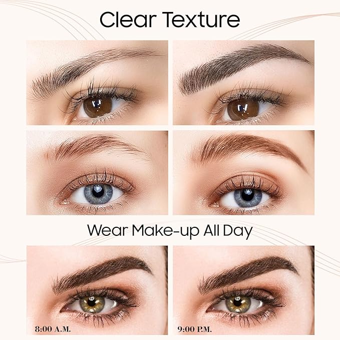 Microblading Eyebrow Pen - Eyebrow Pencils for Women, Long Lasting Waterproof Brow Pencil With Micro-Fork Tip Applicator and Stays on All Day (Dark Brown)