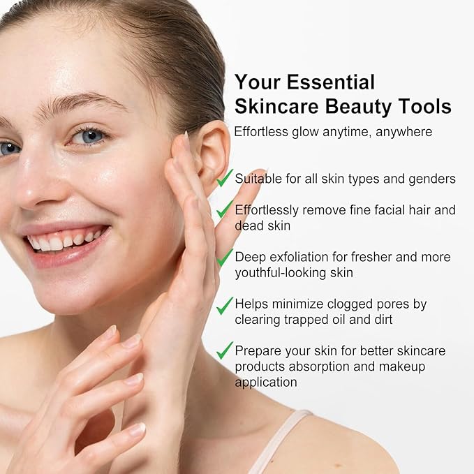Dermaplane Razor, Face Razors for Women, Dermaplaning Tool with Microblades for Face, Gentle Facial Exfoliation, Peach Fuzz Removal and Eyebrow Shaping, Skin Care Tool for Smoother Skin, Lilac