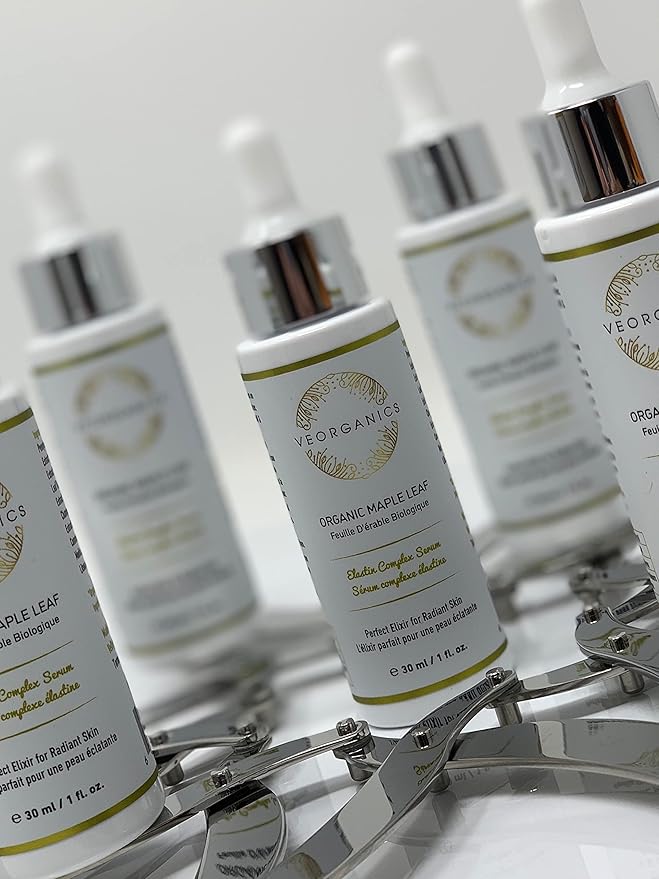 Organic Maple Leaf Elastin Complex Facial Serum - Rich in Vitamin C Serum - Face Serum Skin Care - Anti Aging Serum - Beauty & Personal Care Serum for Face - Facial Skin Care Products by VeOrganics