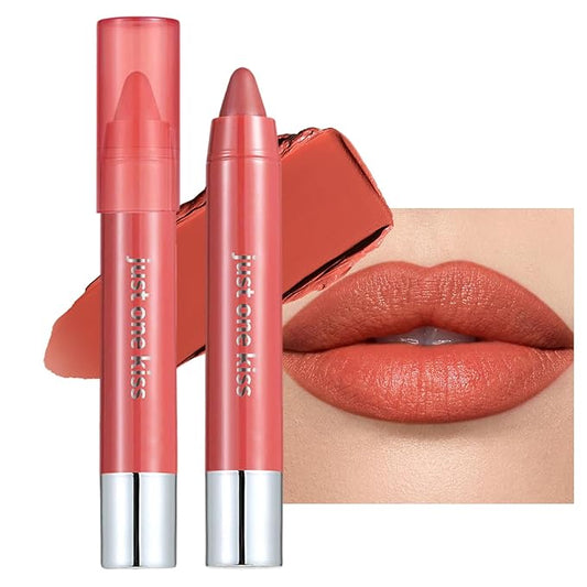 Hydrating Lipstick Cream Lip Crayon, Moisturizing Long-lasting Waterproof Stick for Women, High-Pigment Smooth Lip Liner & Tinted Lip Balm in One, Buildable Color with Natural Gloss Finish, 05