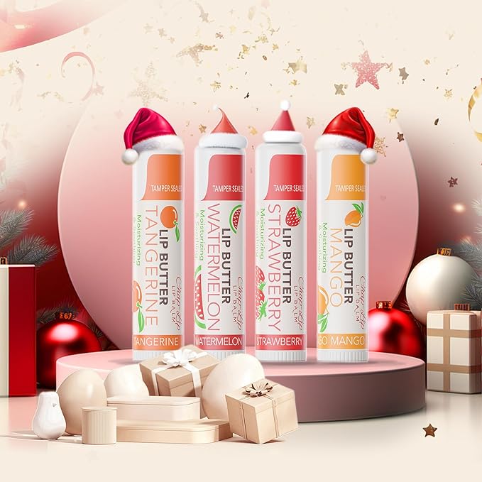 CHAP-LIP Original Lip Balm Hydrating Bulk Chap Stick with Fruit Flavors, Coconut Oil, and Cocoa Butter - Christmas Gift Stocking Stuffers Lip Therapy Pack for Men and Women - Made in the USA, 60 Pack