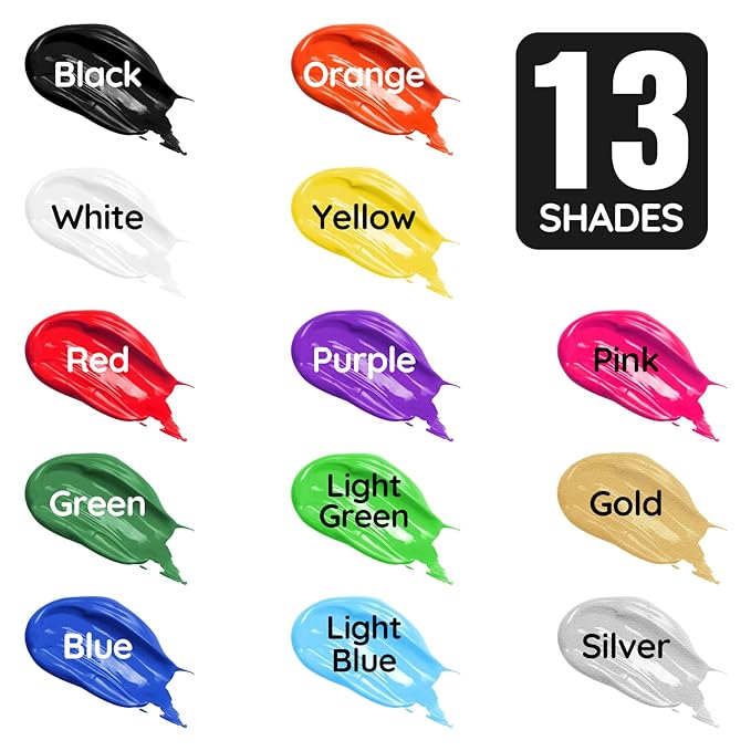 Black Face Body Paint - Professional Water-Based Non-Toxic Body Painting for Zombie Vampire Halloween SFX Cosplay, Full Coverage Washable Cream for Costume Party Theater Stage Performance