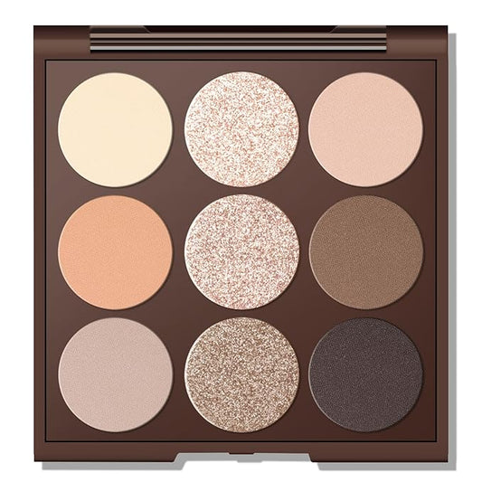 Neutral Eyeshadow Palette, Nude Eyeshadow Palette, Matte Eye Shadow Makeup Palette with Mirror, Long-Lasting Wear, Vegan, Cruelty-Free - 0.5oz