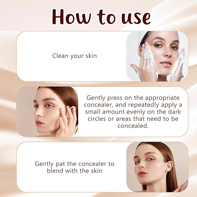 Colored Clay Undereye Concealer, Circles Color Corrector with Brush, Natural (01)