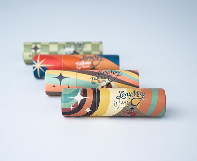 Beef Tallow Lip Balm - All Natural Beef Tallow Balm Made with Beeswax, Jojoba Oil & Vitamin E for Lip Repair and Hydration - Nothing Artificial, USA Made (Grasshopper)