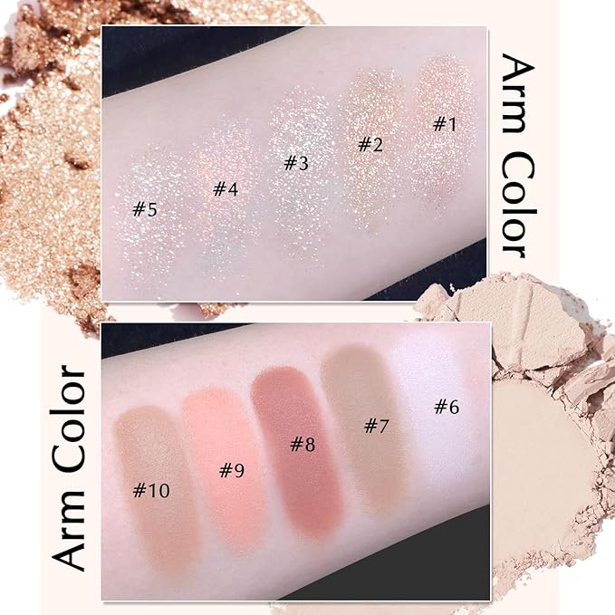 Mist Rose Matte Eyeshadow Palette, Single Neutral Eye Shadow Palette Makeup Velvet Smooth Pressed Powder Lightweight Blendable Eyeshadow for Women Daily Natural Eyes Travel-Friendly