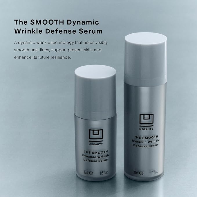 U Beauty The SMOOTH Dynamic Wrinkle Defense Serum - Multi-Peptide Complex, Copper Peptides, Retinol, Centella Exosomes, Vegan Silk Protein for Visible Wrinkle Reduction, Firming & Hydration, 15ml