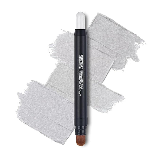 White Shimmer Dual Ended Eyeshadow Stick 12 Colors Matte and Shimmer Waterproof Long Lasting Creamy Eyeshadow Pencil for Smokey Eye Natural Everyday Makeup