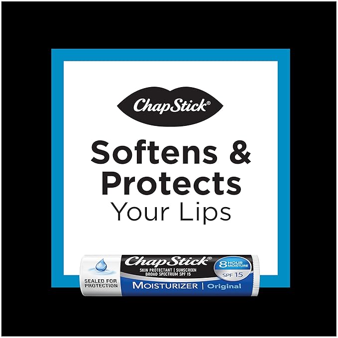 ChapStick Moisturizer 2-in-1 Lipcare SPF 15, Original, Black Cherry, Cool Mint, 6-Pack – Sunscreen Lip Balm with Aloe Vera and Vitamin E, 0.15 Oz Ea