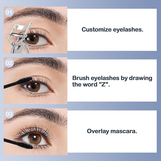 Eyes On Me Waterproof Volumizing Mascara – Long-Lasting Curl & Lift, Smudge-Proof, Conditioning Formula with Panthenol & Vitamin E, Precision Tapered Silicone Brush, Jet Black