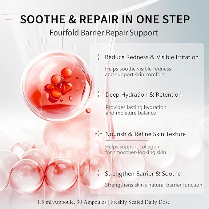 Vitamin B12 Serum for Face - Vitamin B Complex Ampoule with Glutathione,Hyaluronic Acid, Glycine&Arginine,Antioxidant Brightening Hydrating Face Serum for Dry,Sensitive Skin,1.5ml x 30